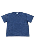 SLOGAN T blue cotton T-shirt with short sleeves, crew neck and subtle chest text reading “NOTHING NEW UNDER THE SUN”