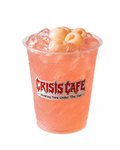 Ice cold lychee lemonade refresher with tropical and citrus flavors in a glass
