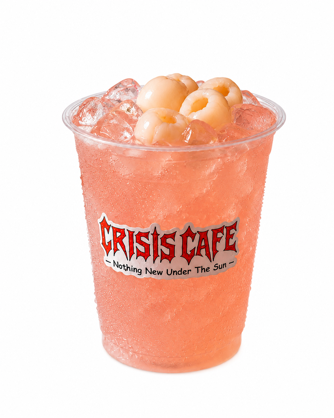 Ice cold lychee lemonade refresher with tropical and citrus flavors in a glass